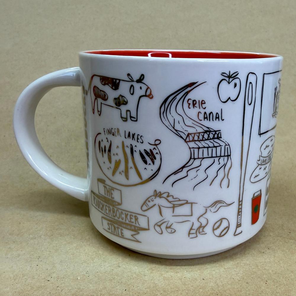 Starbucks Been There Series New York Holiday Gold Mug NIB-2018