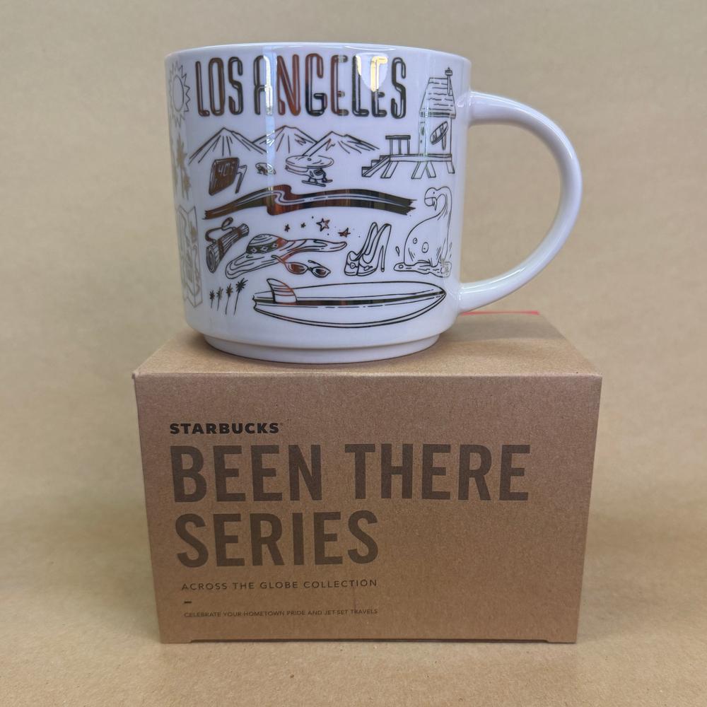 Starbucks Been There Series Los Angeles Holiday Gold Mug NIB-2018