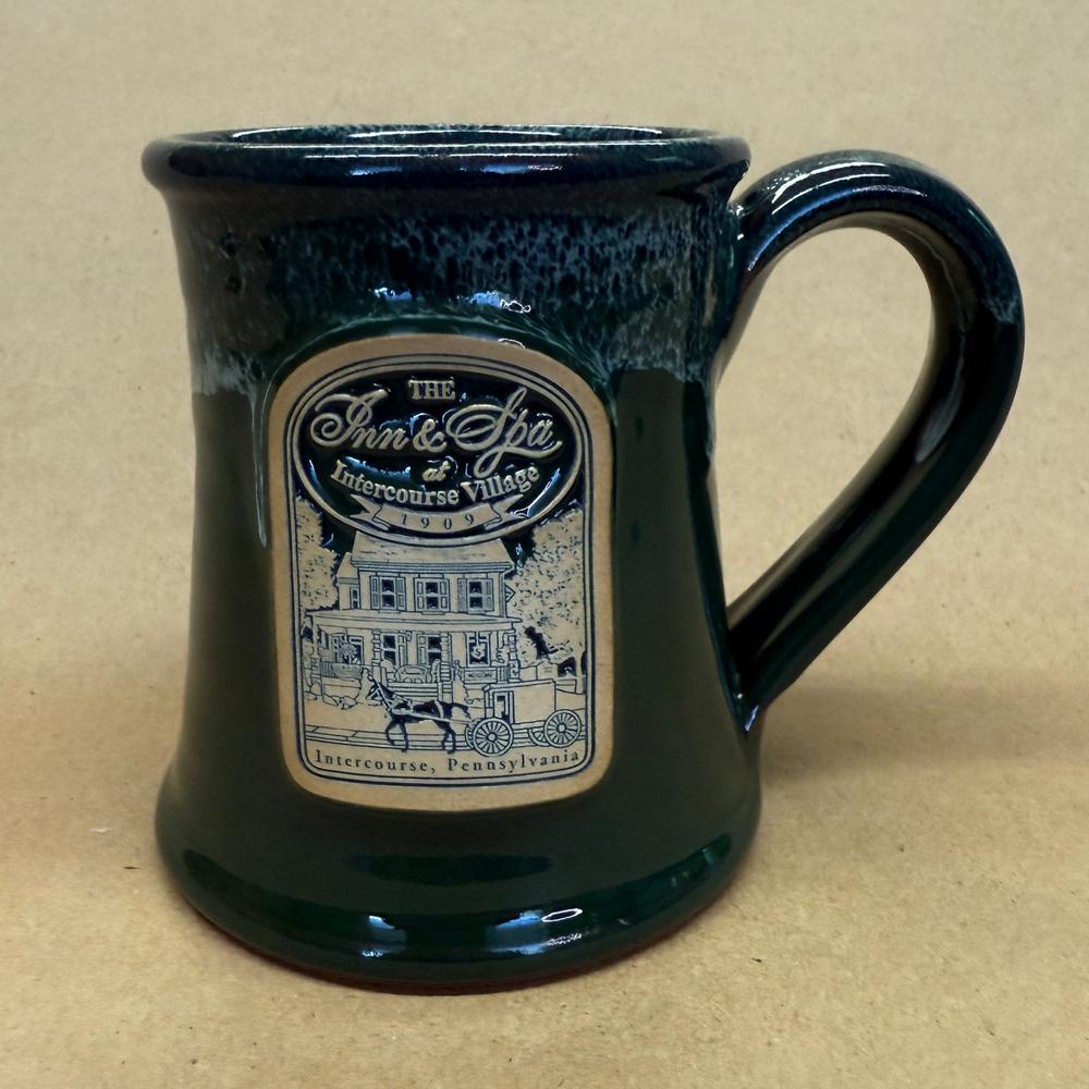 Deneen Pottery The Inn & Spa at Intercourse Village Pennsylvania Green Mug-2014