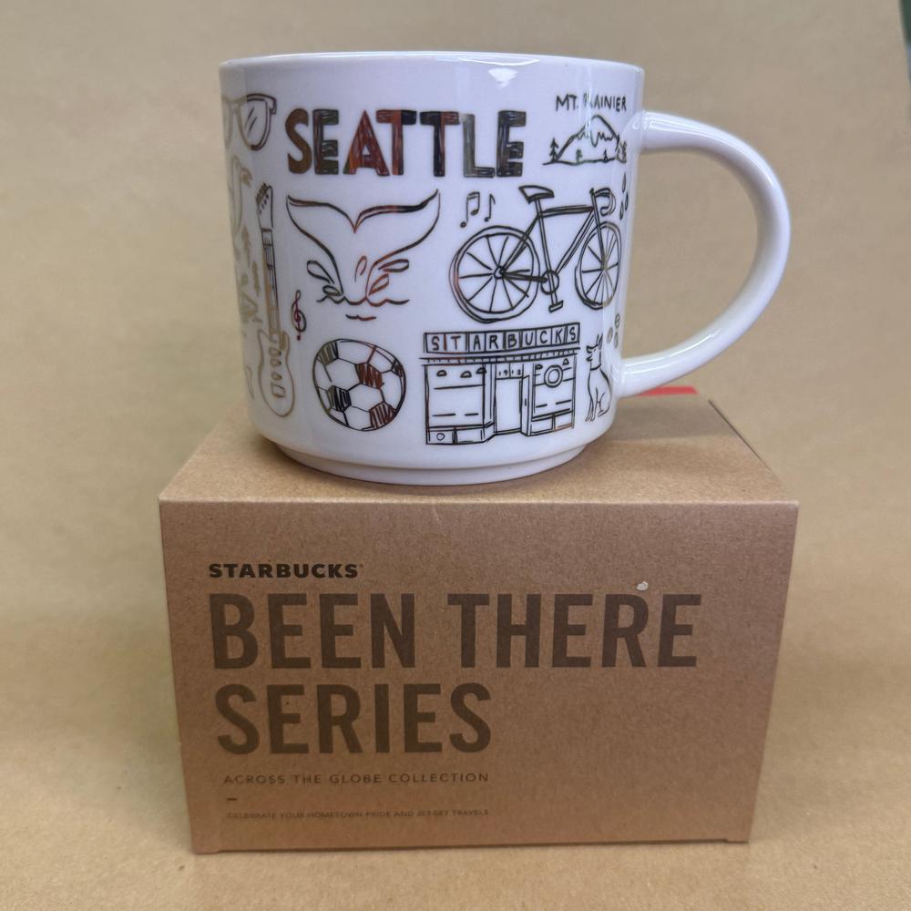 Starbucks Been There Series Seattle Holiday Gold Mug NIB-2018