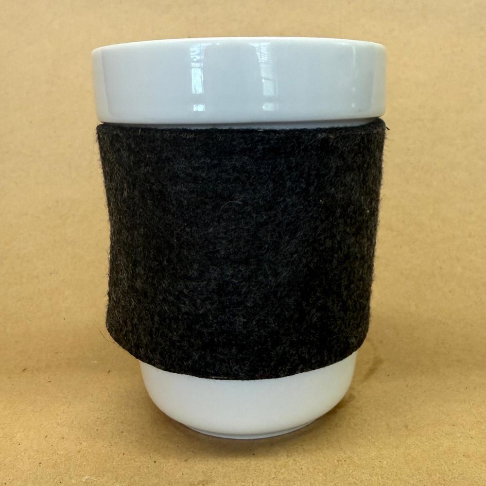 Starbucks Felt Sleeve with Red Button Mug-2010