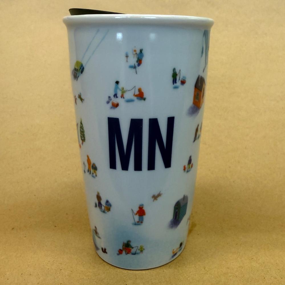 Starbucks Minnesota Snow Scene Ceramic Tumbler