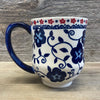 Blue and Red Floral Pattern Mug