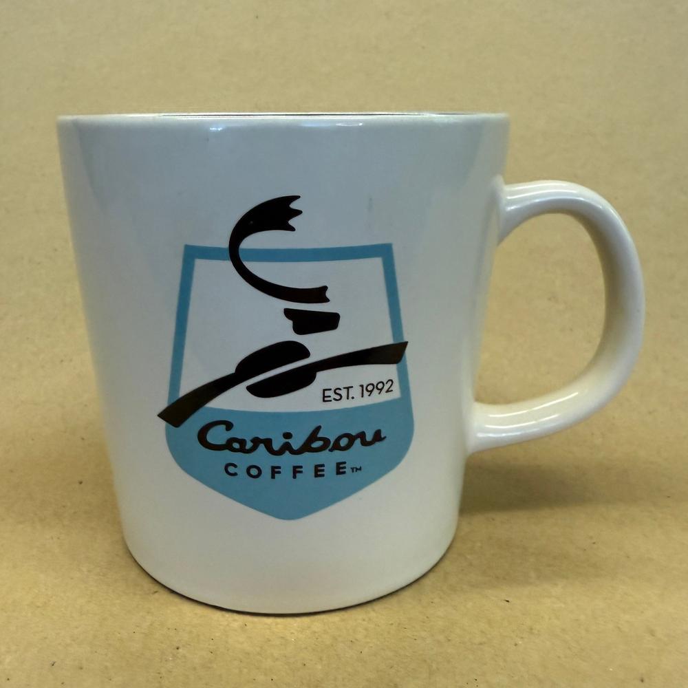 Caribou Coffee Signature White Brown Inside Mug-2012