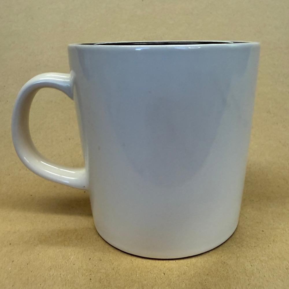 Caribou Coffee Signature White Brown Inside Mug-2012