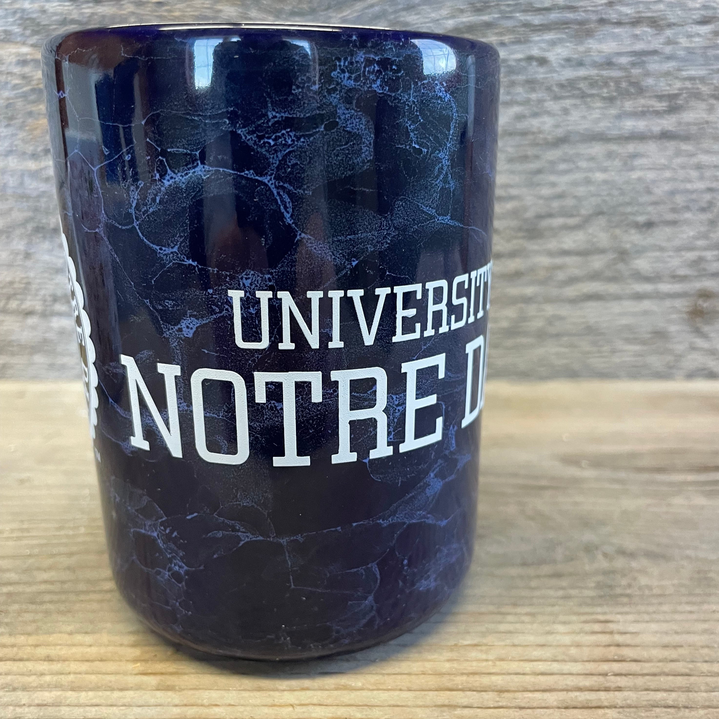 University of Notre Dame Blue Marbled Mug