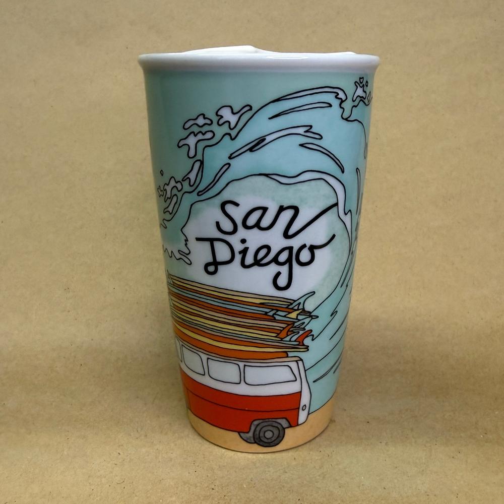 Starbucks San Diego Surfboard Ceramic Tumbler-2016