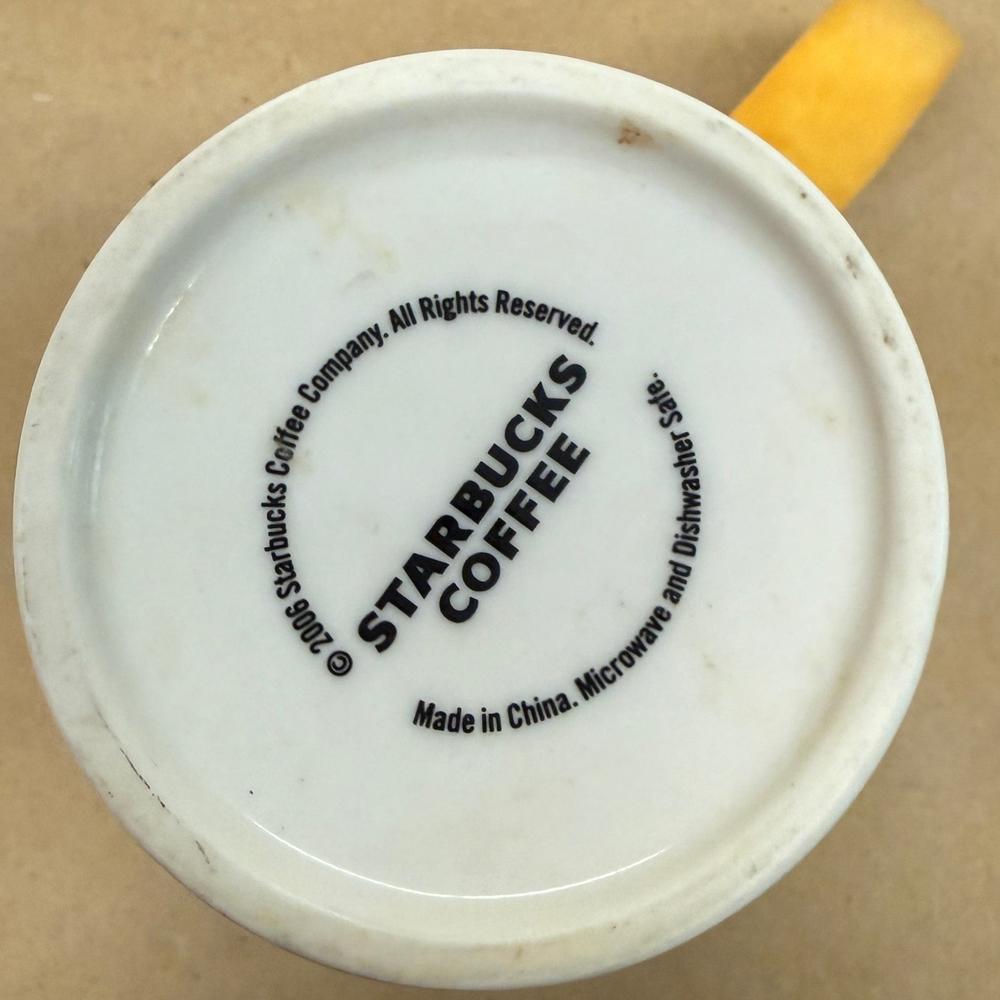 Starbucks Plaid Yellow Orange Green Mug-2006