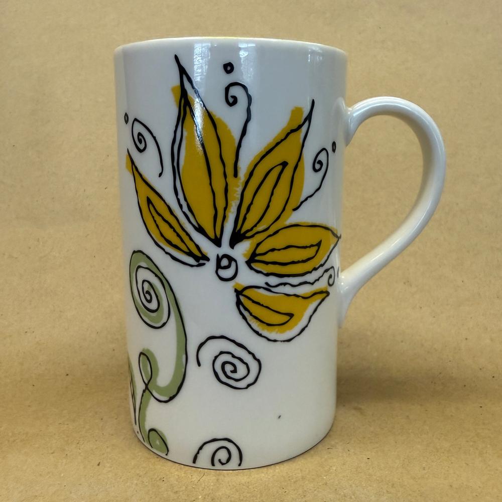 Starbucks Tall Springtime Yellow Floral Mug-2006