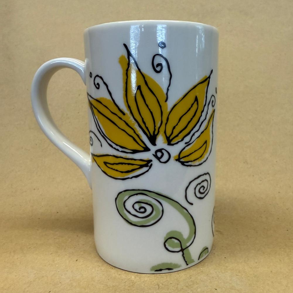 Starbucks Tall Springtime Yellow Floral Mug-2006