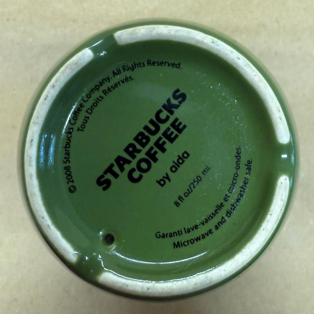 Starbucks By Aida Double Walled No Handle Green Mug-2008