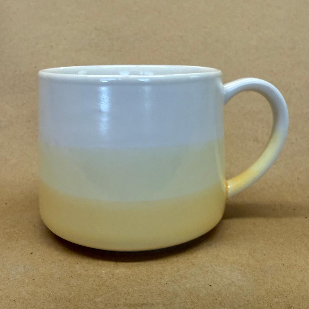 Starbucks Yellow White Ombre Dipped Glaze Mug-2014