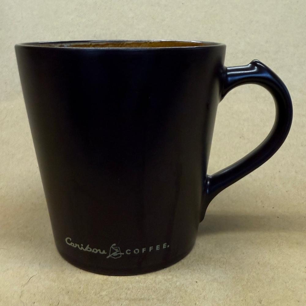 Caribou Coffee Brown with Light Brown Inside Mug