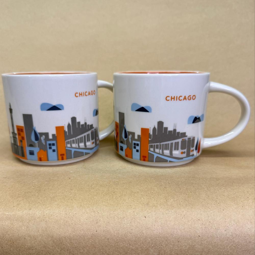 Starbucks You Are Here Series Chicago Mugs Pair-2013 – Mug Hunter