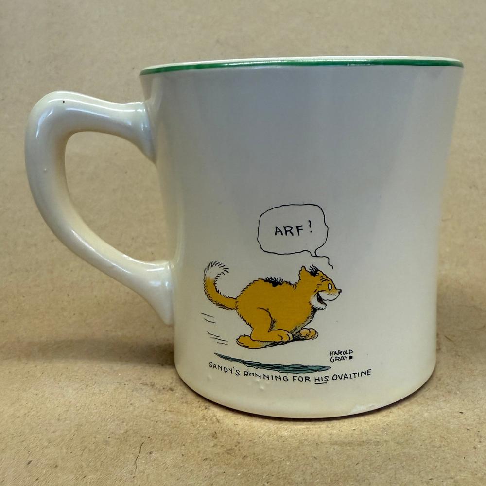 Little Orphan Annie & Sandy Ovaltine Mug-1930's
