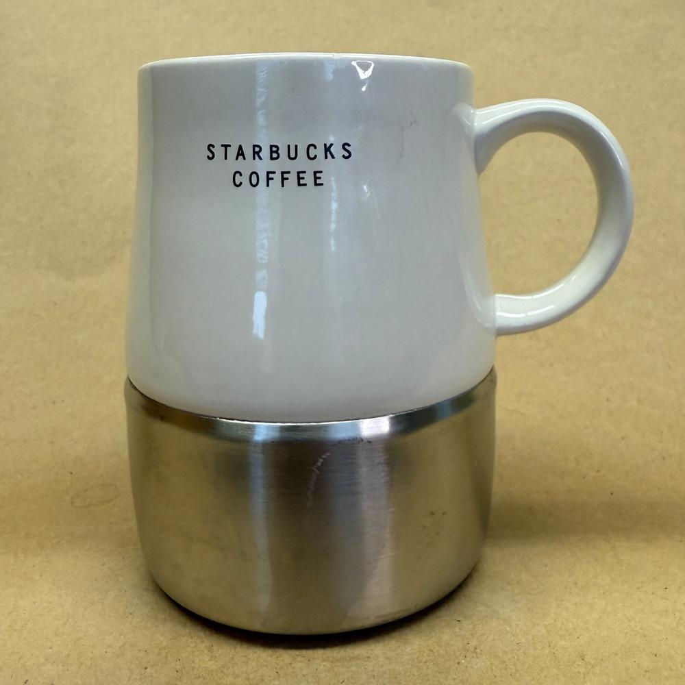 Starbucks White with Metal Bottom Mug-2004