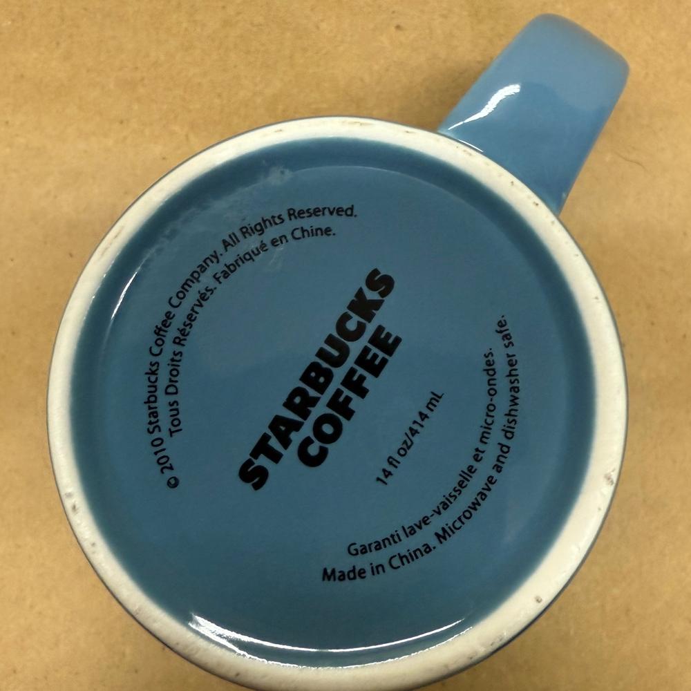 Starbucks Blue with Vertical Etched Logo Mug-2010