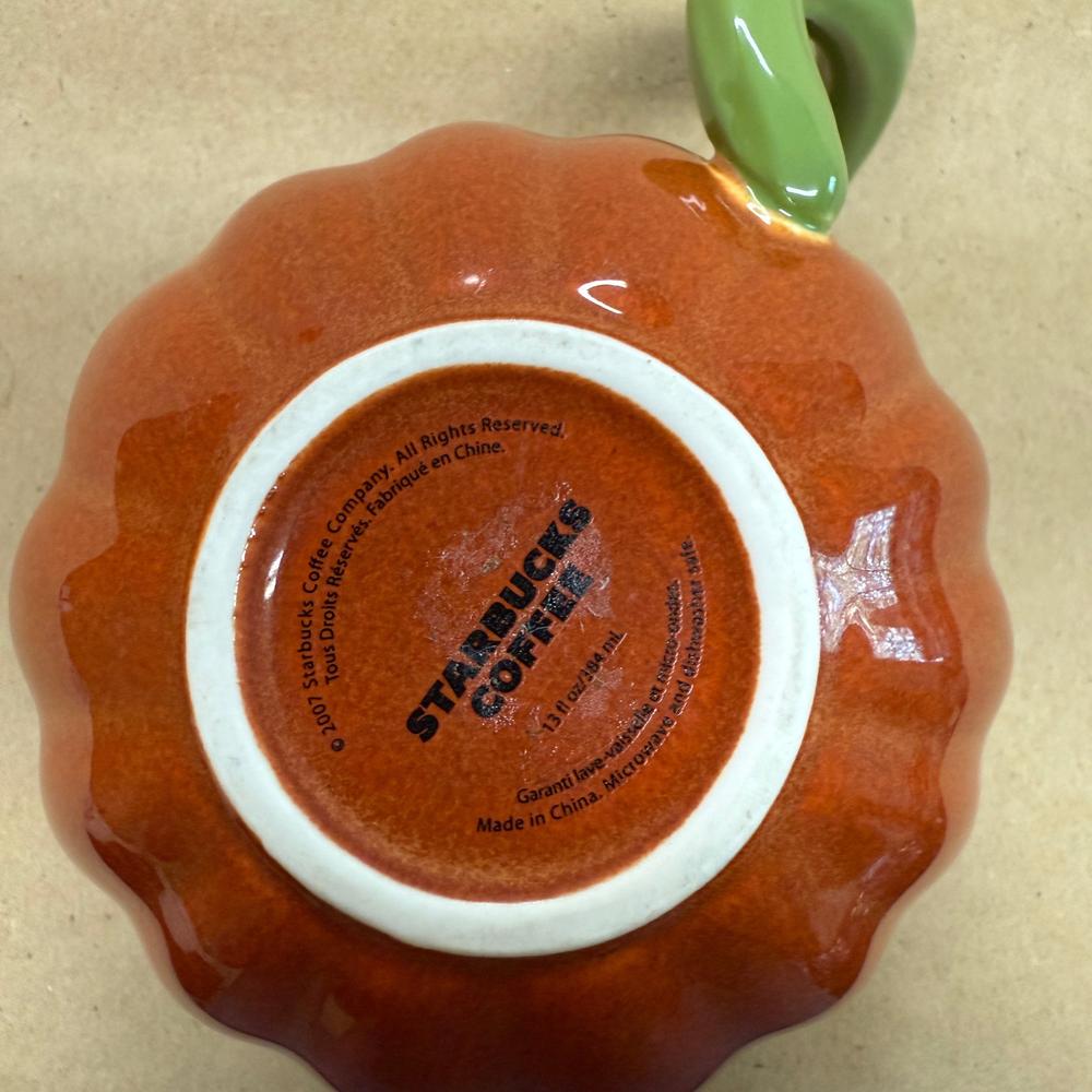 Starbucks Pumpkin Twisted Vine Handle Mug-2007