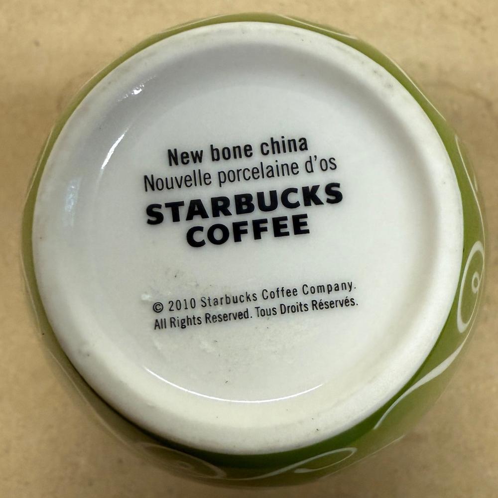 Starbucks Green New Bone China No Handle Mug-2010