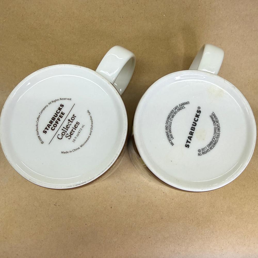Starbucks Global Icon Las Vegas Mugs Pair-2009