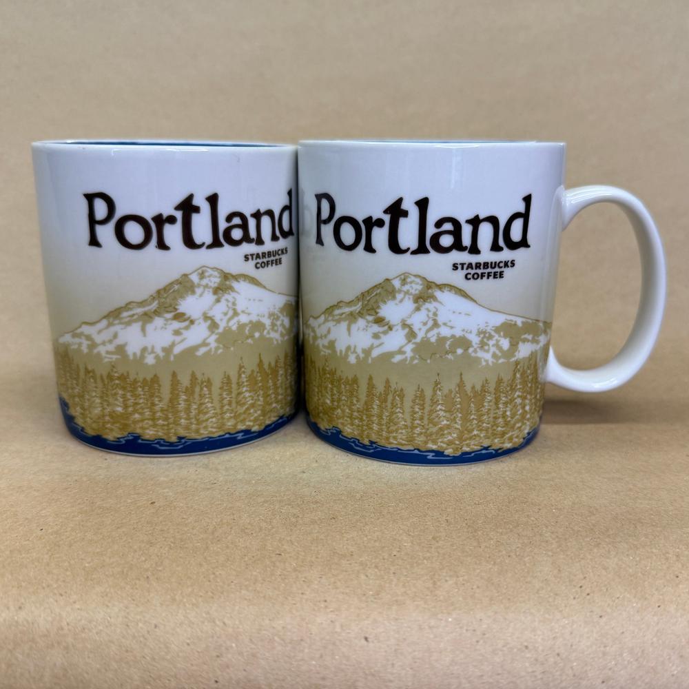 Starbucks Global Icon Collector Series Portland Mugs-2012 Pair