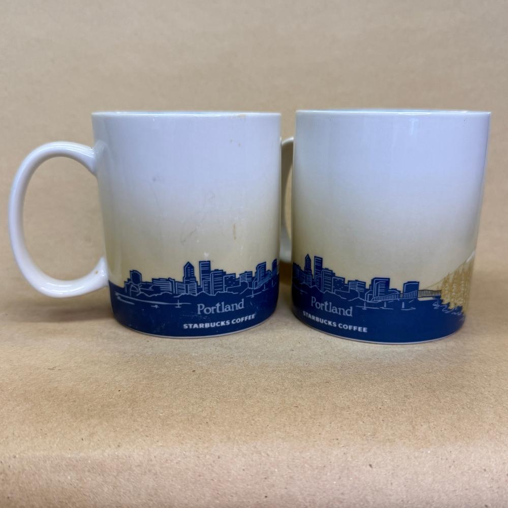 Starbucks Global Icon Collector Series Portland Mugs-2012 Pair