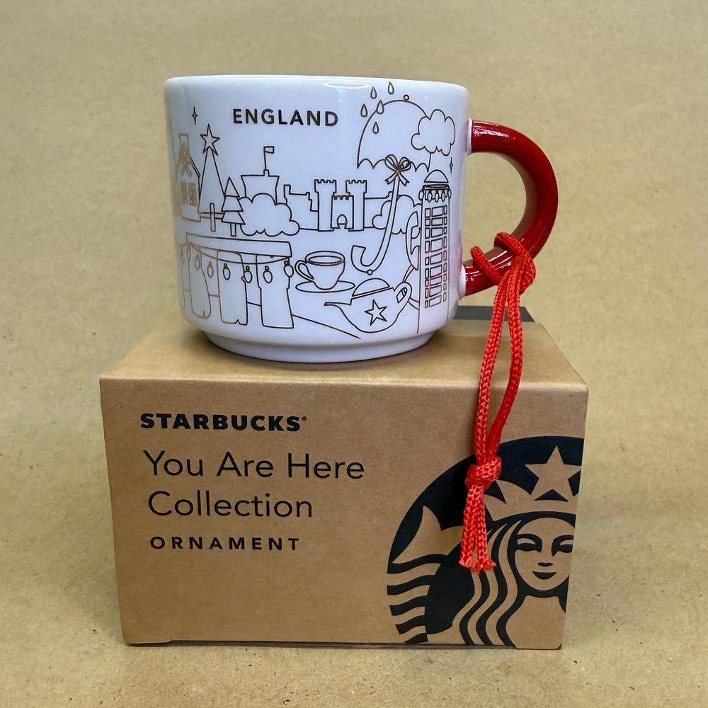 Starbucks You Are Here London Christmas Ornament Mug NIB-2018
