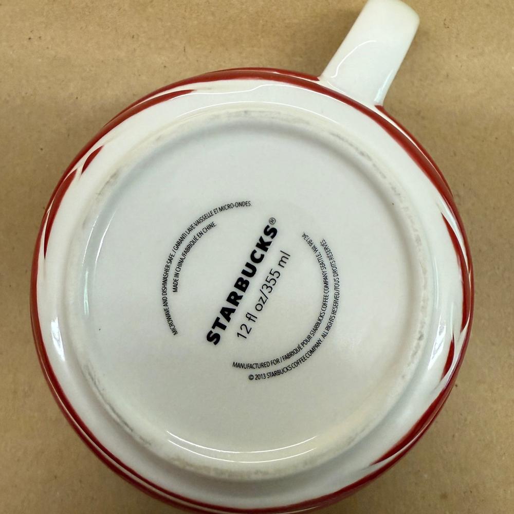 Starbucks Christmas Candy Cane Stripe Mug-2013