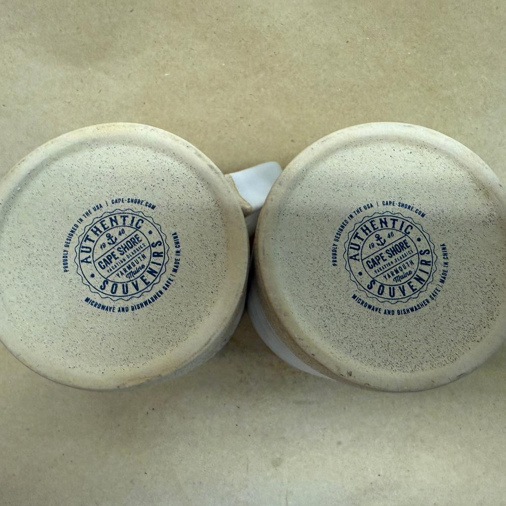 Cape Shore Sun Sand Sea Sand Dollar Beach Mugs-Pair