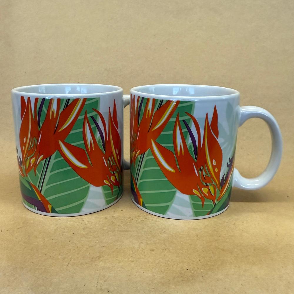 Hawaii Island Heritage Bird of Paradise Mugs-Pair 1998