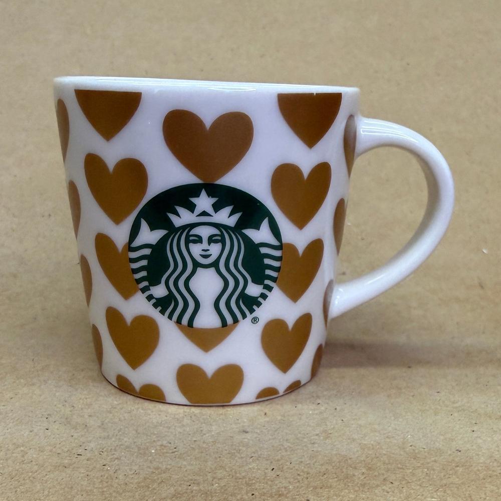 Starbucks Gold Hearts Siren Logo Ornament Mug-2015