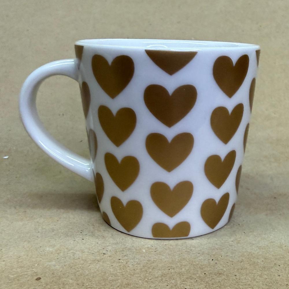 Starbucks Gold Hearts Siren Logo Ornament Mug-2015