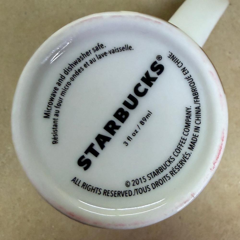 Starbucks Gold Hearts Siren Logo Ornament Mug-2015