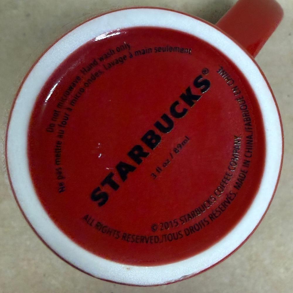 Starbucks Red with Green Siren Logo Ornament Mug-2015