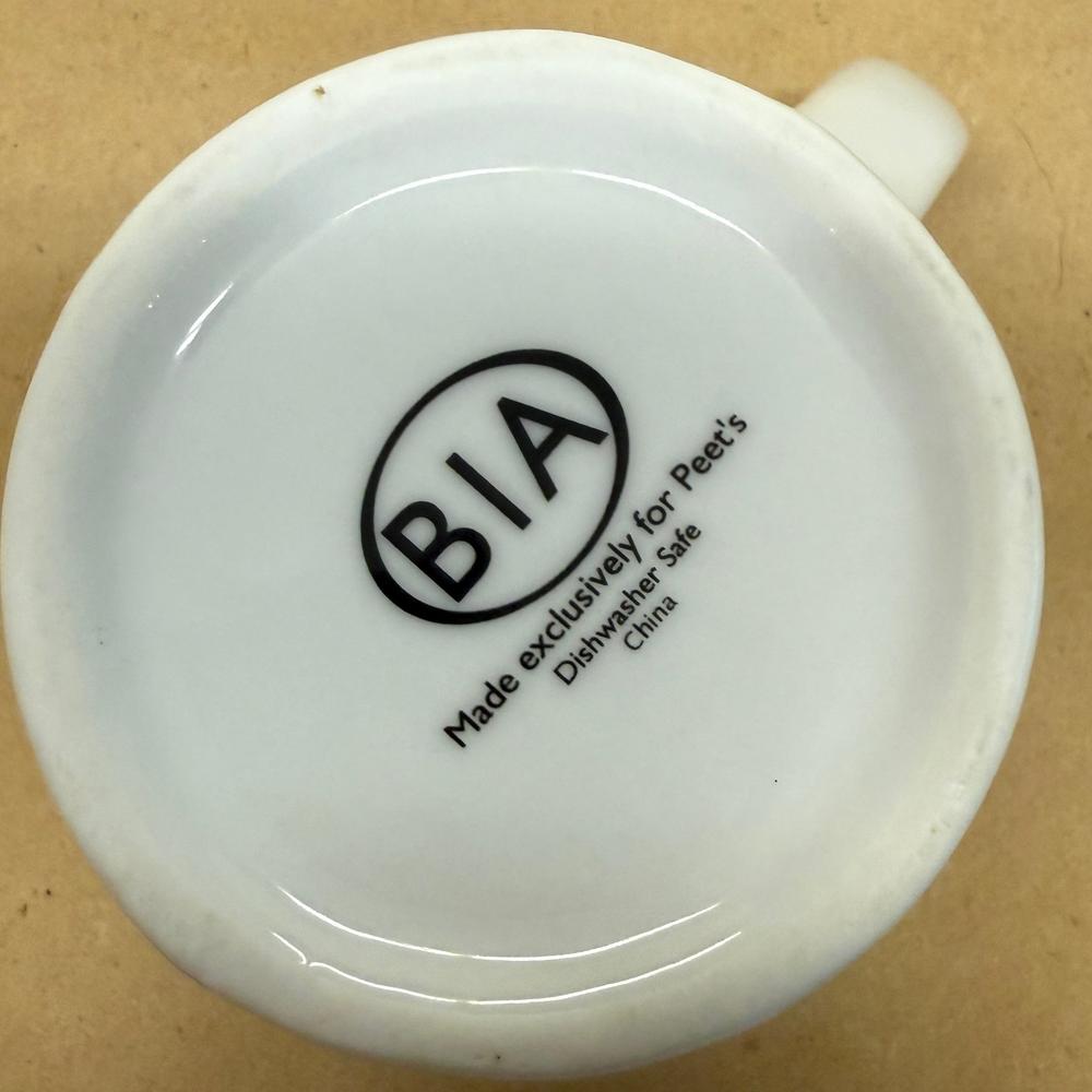 Peet's Coffee & Tea White Restaurant Style Mug