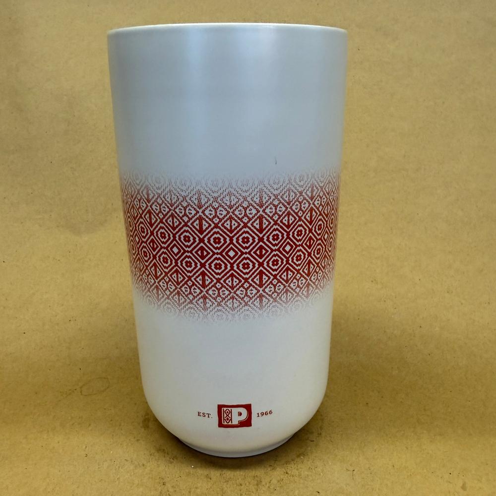 Peet's Coffee & Tea Tall White with Red Graphic Mug-2014