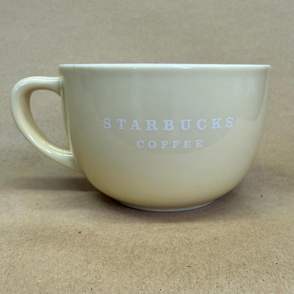 Starbucks Yellow Cappuccino with Text Mug-2004