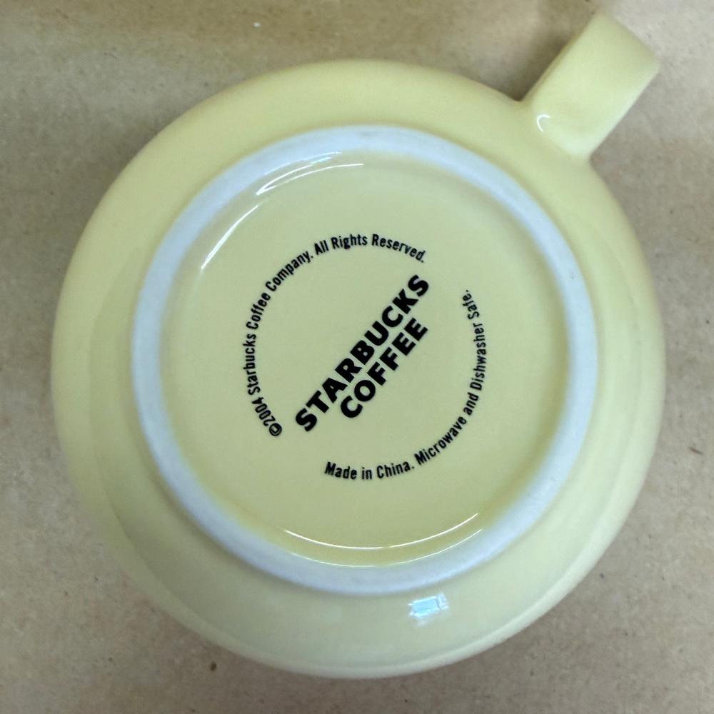Starbucks Yellow Cappuccino with Text Mug-2004