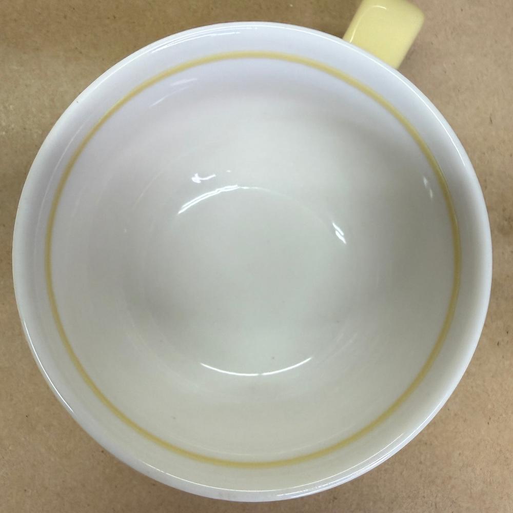 Starbucks Yellow Cappuccino with Text Mug-2004