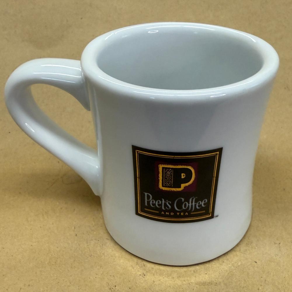 Peet's Coffee & Tea White Restaurant Style Mug