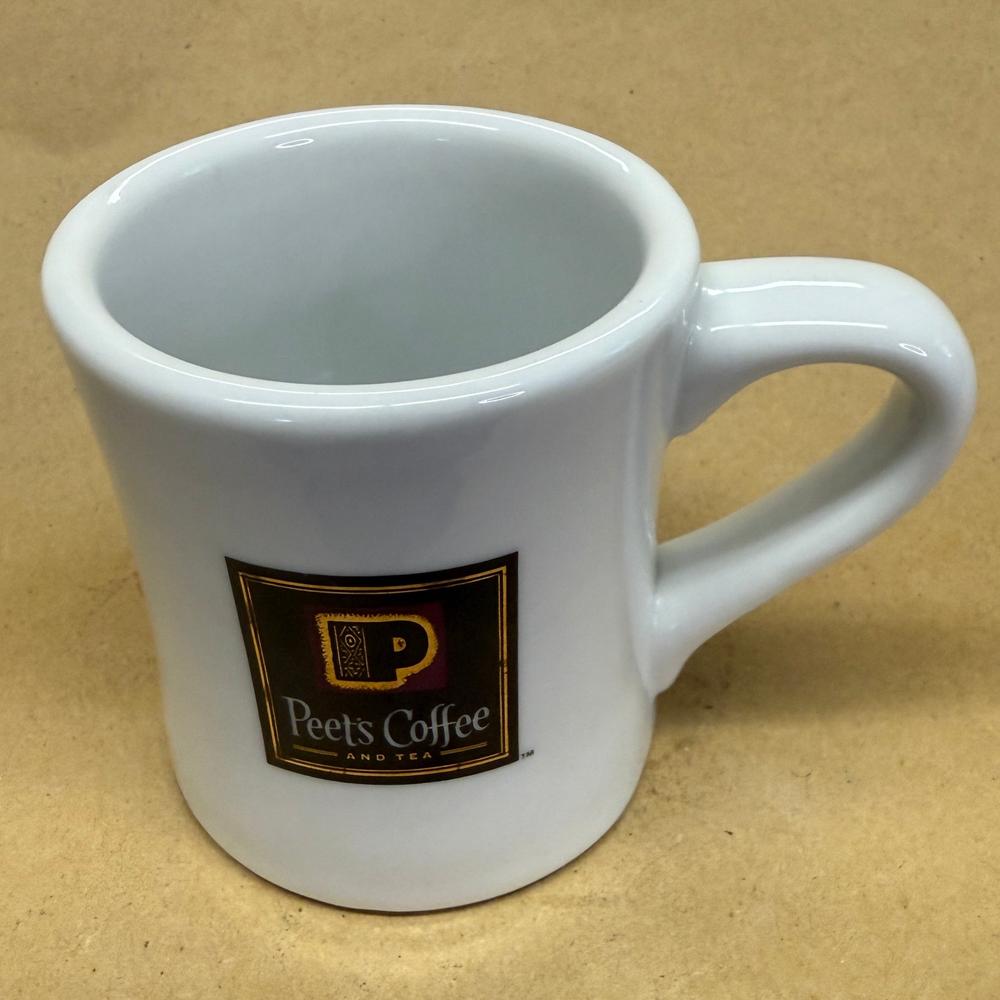 Peet's Coffee & Tea White Restaurant Style Mug