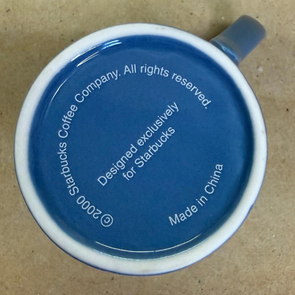 Starbucks Royal Blue Vintage Diner Ornament Mug-2000