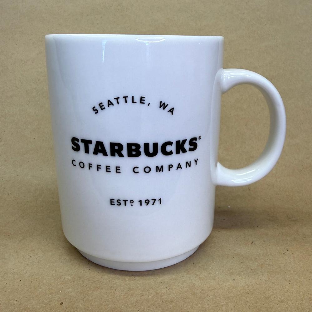 Starbucks White Est. 1971 Round Handle Mug-2018