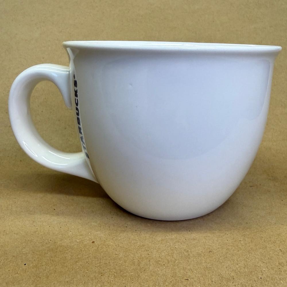Starbucks White Green Siren Flared Rim Mug-2016