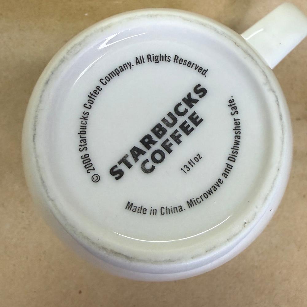 Starbucks Abbey White Text Mug-2006