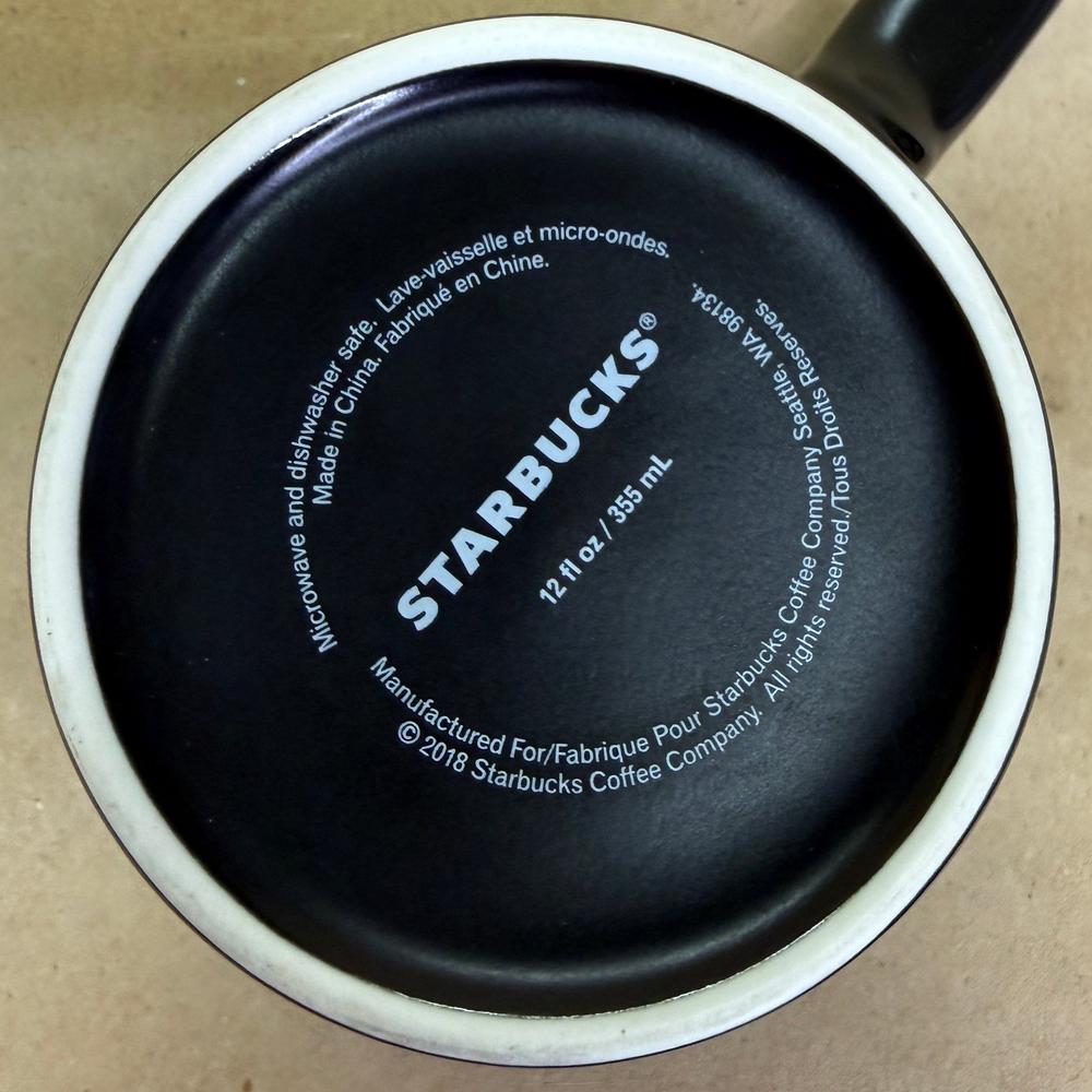 Starbucks Matte Black with Glossy Text Mug-2018