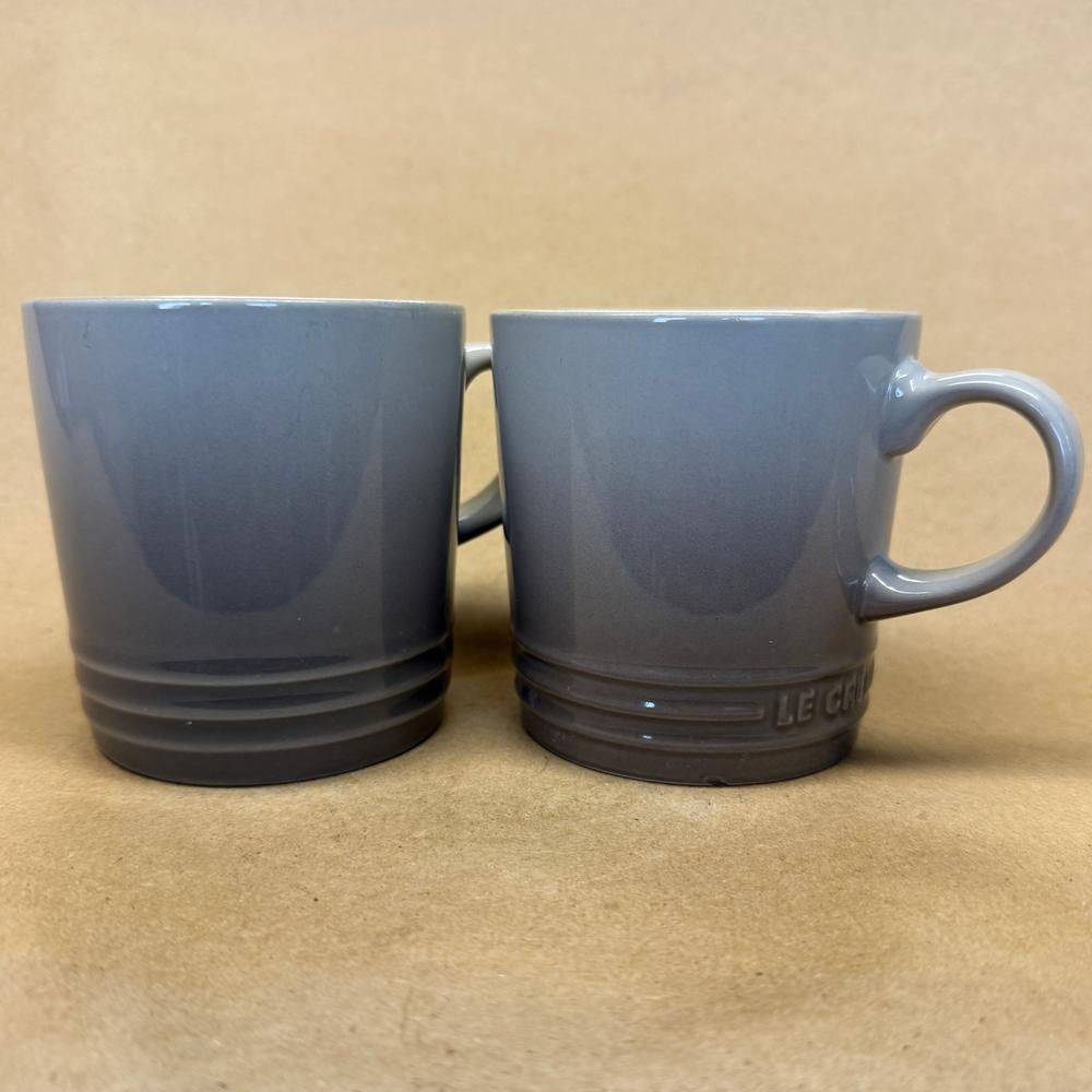 Le Creuset Oyster Grey Color Mugs-Pair
