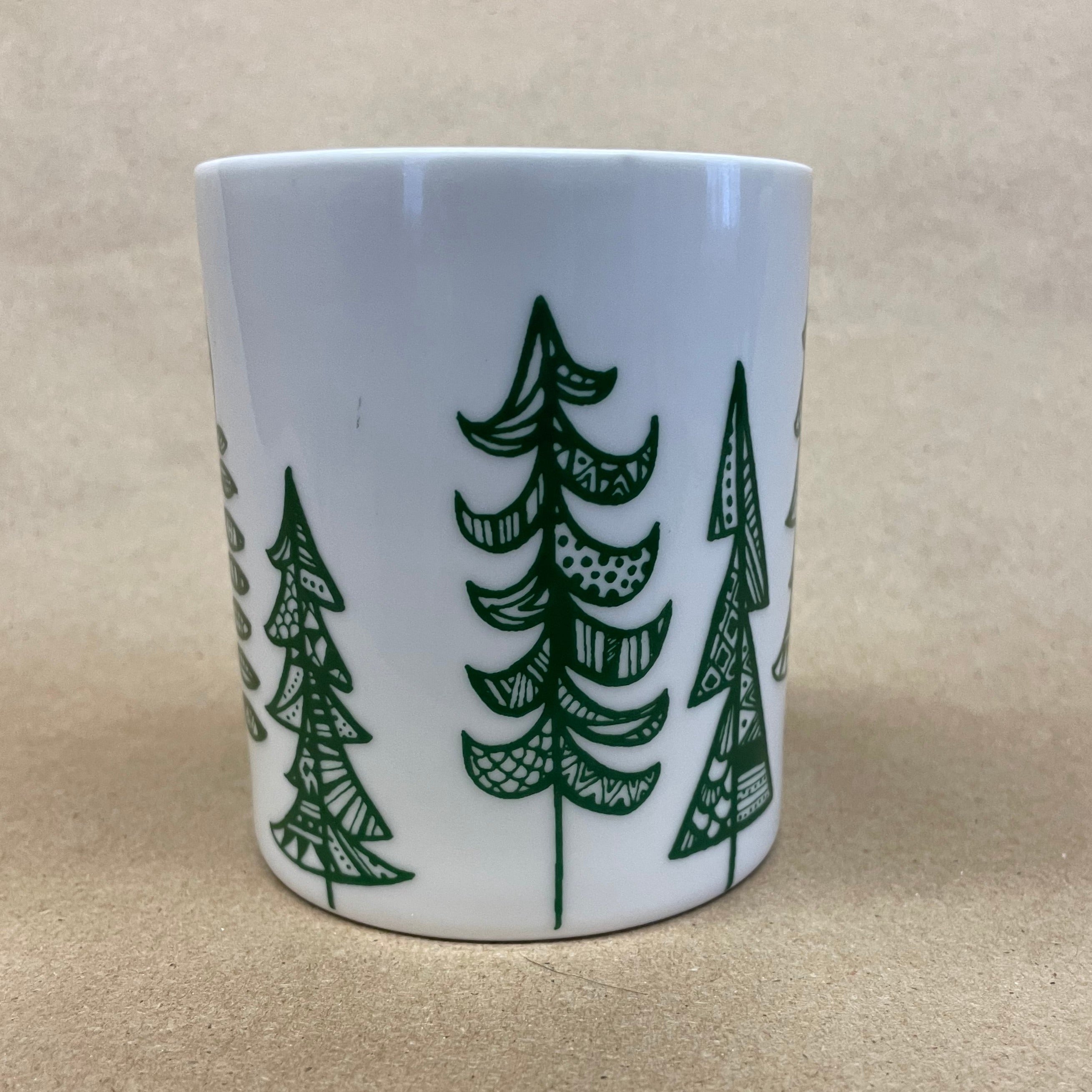 Starbucks Green Christmas Trees Mug-2015