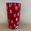 Starbucks Tall Red Christmas Holiday Tumbler with Lid