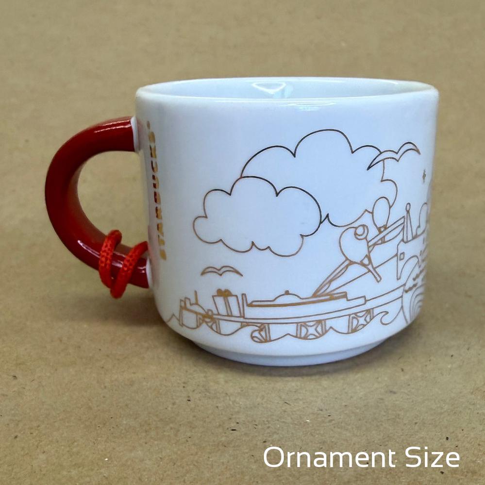 Starbucks You Are Here England Gold Holiday Ornament Mug NIB-2018